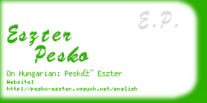 eszter pesko business card